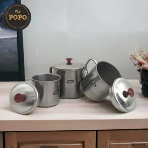 Gelas Mug Stainless Gelas Cangkir Kopi + Tutup Teh Mug Rumah Murah