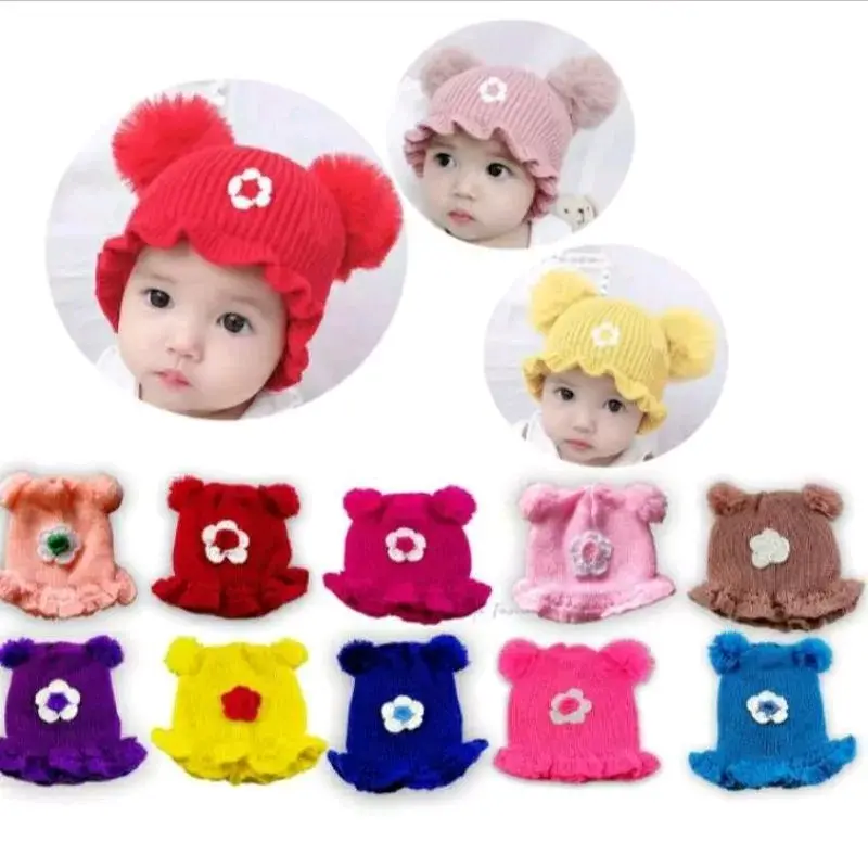 Topi Kupluk Anak Rajut Lily Usia 0-3 Tahun 3
