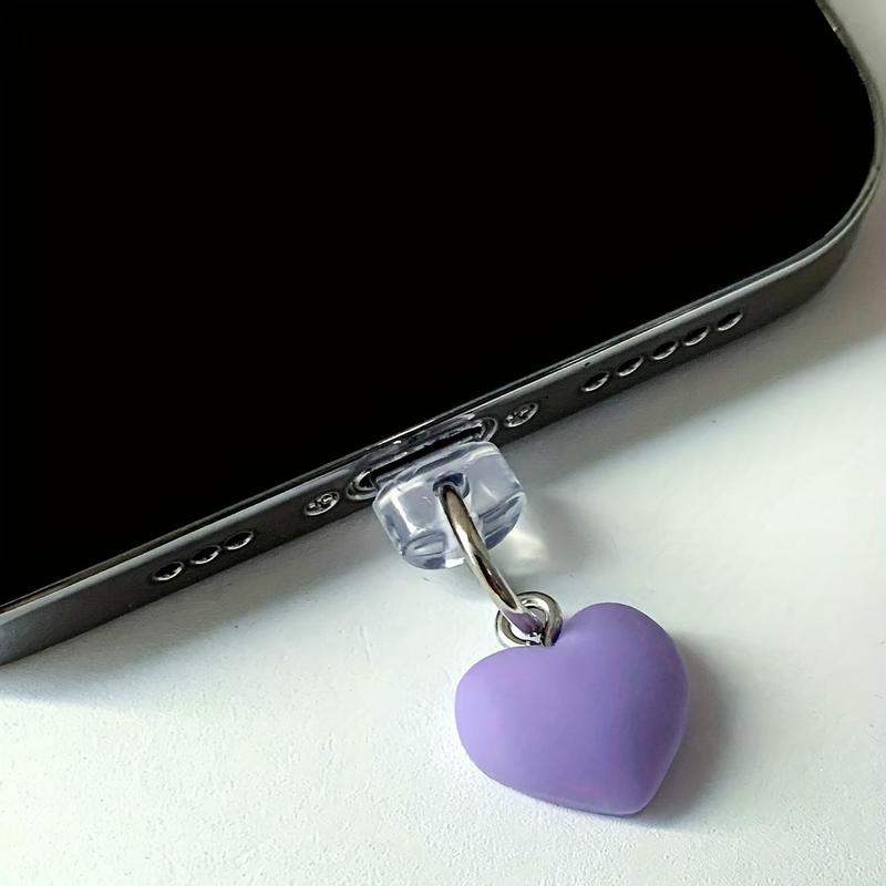 Heart Design Phone Dust Plug, Mobile Phone Dust Plug, Phone Dust Plug for iPhone & Type-C Interface Mobile Phone, Phone Accessories 4