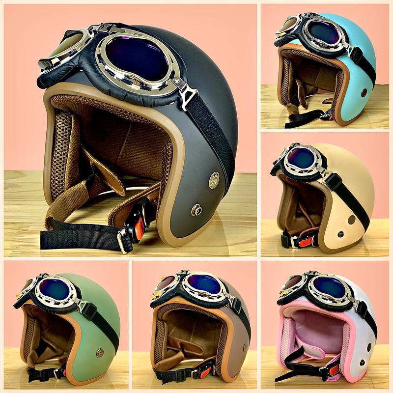 Mũ bảo hiểm 3/4 đầu lót màu cao cấp - Hàng chính hãng đạt chuẩn