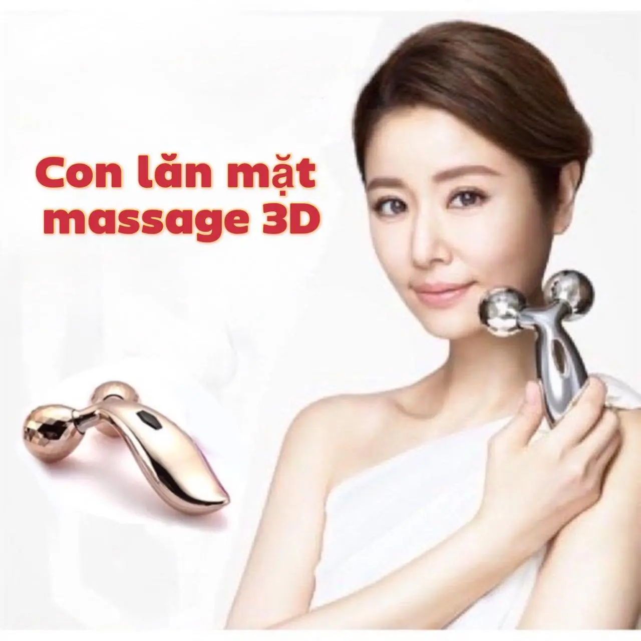 Con lăn mát xa 2 bi -cây massage mặt-cây lăn mát xa xoa bóp thủ công 2bi Skincare