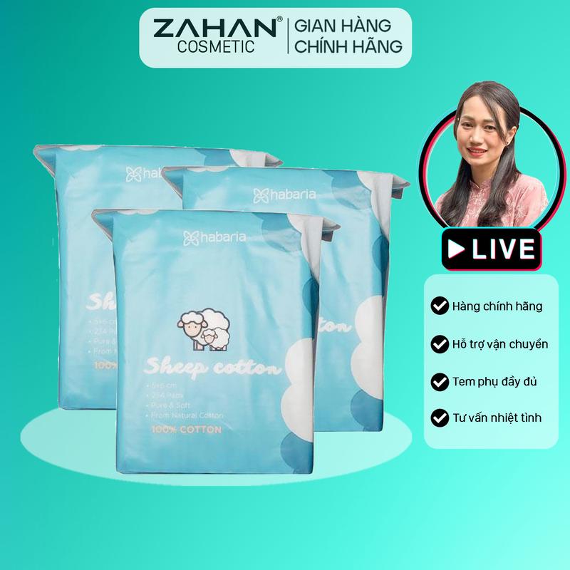 Bông tẩy trang Sheep cotton Habaria 5*6 cm 234 miếng