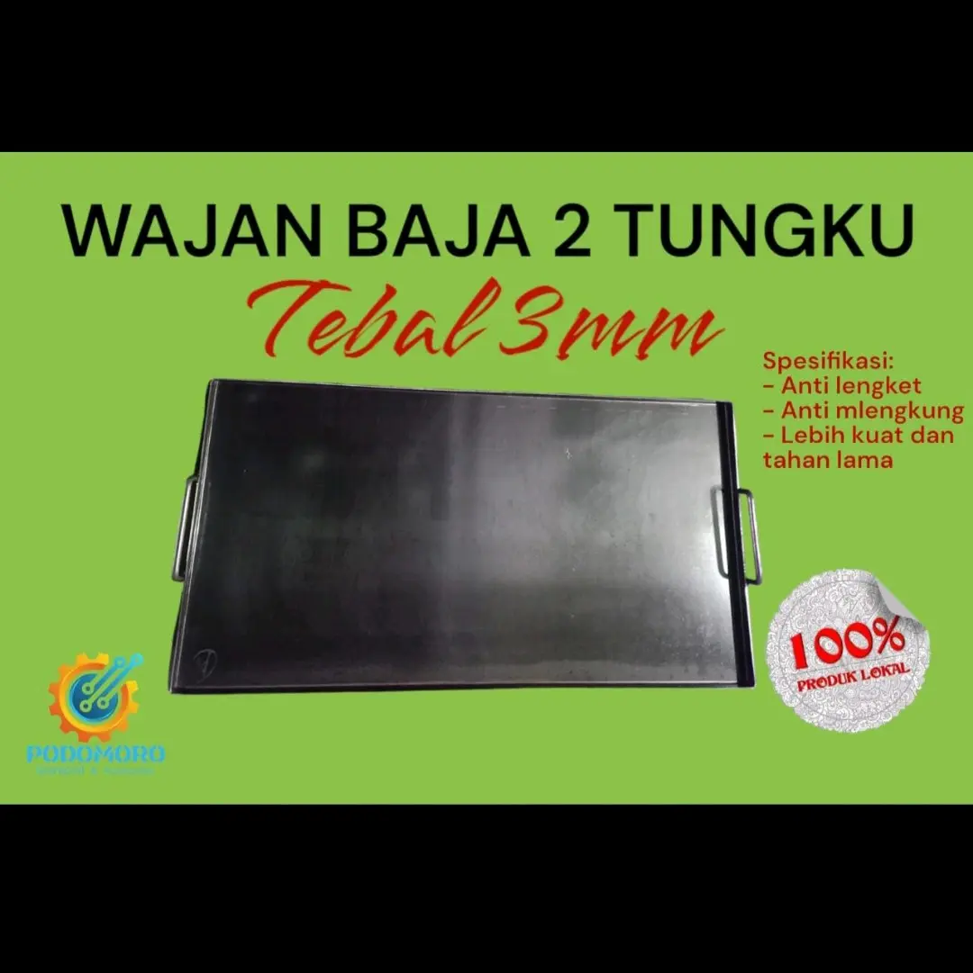 [3MM] Wajan untuk Cumi-cumi Bakar panggangan roti jhon / kebab / sosis/ burger/ japanese cake/ steak ayam dll