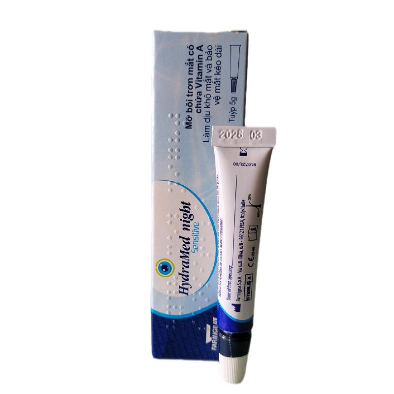 mỡ tra mắt Hydramed Night Sensitive-Giúp giảm khô mắt, mỏi mắt-Nhập khẩu Italy-Tuýp 5g mỡ tra mắt 2