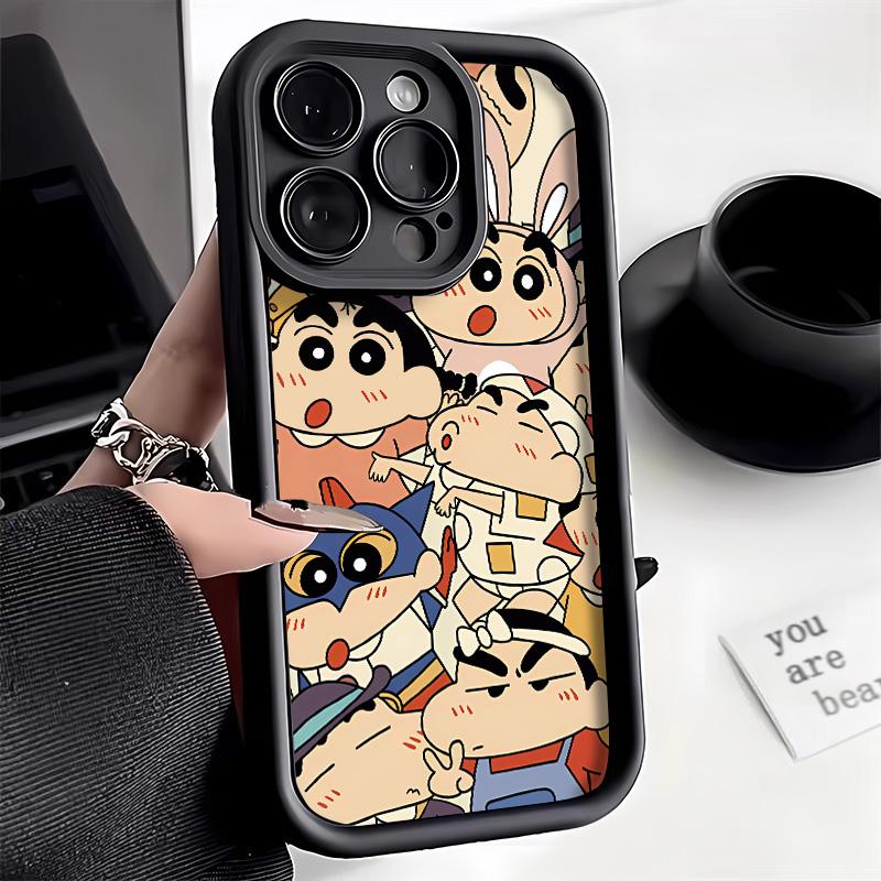 Product Introduction of Ốp Điện Thoại Họa Tiết Gia Đình Bút Chì Màu Nhảy Múa Shin chan, Tương Thích Với iPhone 15promax, 12, 13, 14, 11, xsmax, xs, xr, 7, 8Plus, SE2020, Bảo Vệ Ống Kính, Chống Sốc 0