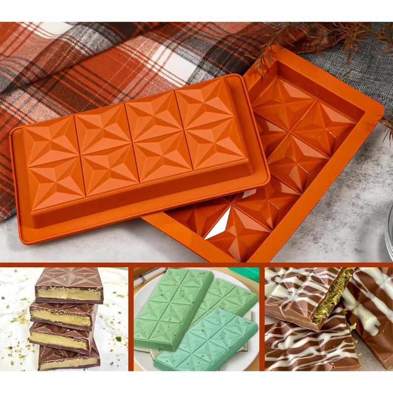 Product Introduction of Silicone Chocolate Mould Bar Deep Extra Chocolate Mould Silicone Mould Chocolate Bar Deep Diamond Chocolate Mould Deep Chocolate Moulds 20