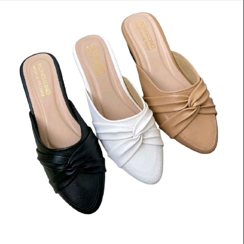 Sục Nữ  Mũi Nhọn Gót Cao 5 Phân . Nơ  Chéo Giữa  Đế Đúc Liền Chống Trơn Trượt .Store NGUYÊN NGUYÊN 87 .Giày Sục Nữ.woman Top