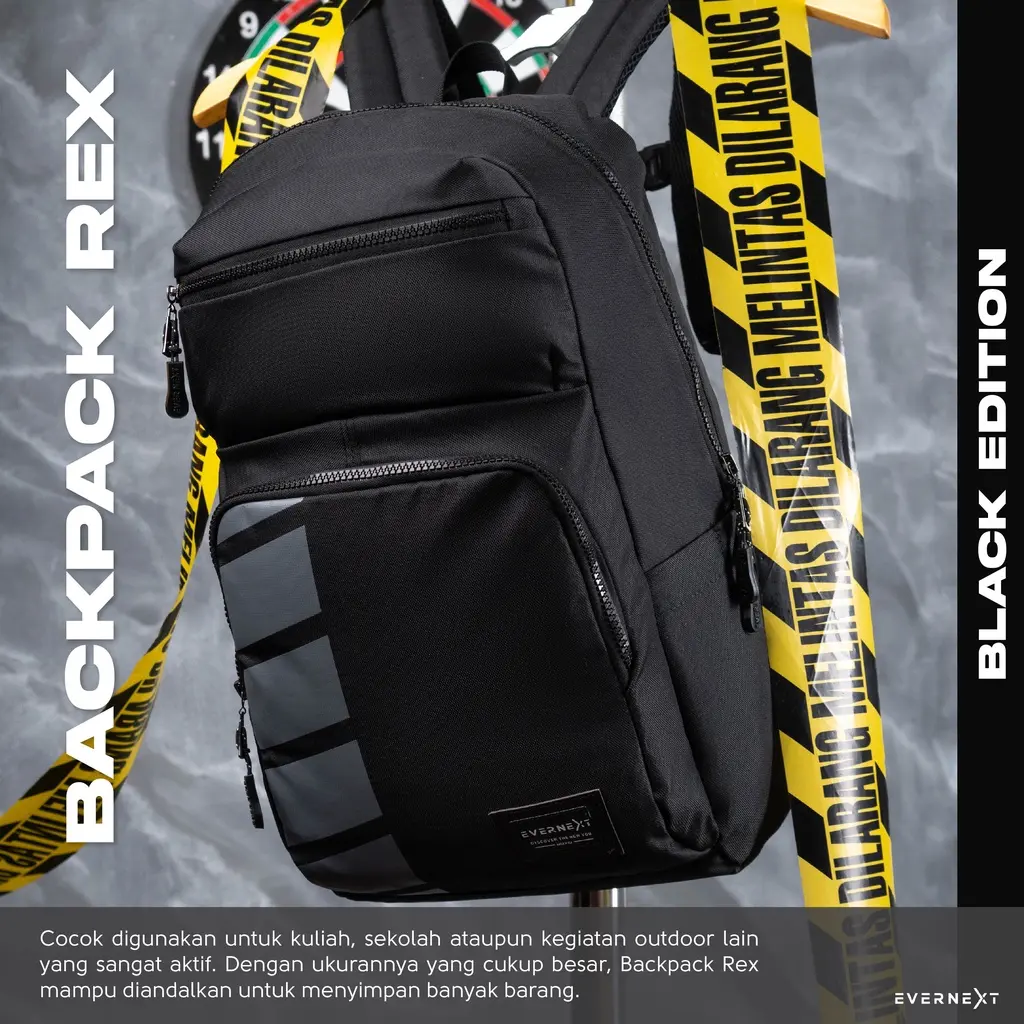 Evernext - Tas Ransel Pria Tas Punggung Laptop Backpack Rex Pria Tas Outdoor Tas Sekolah Kuliah Pria