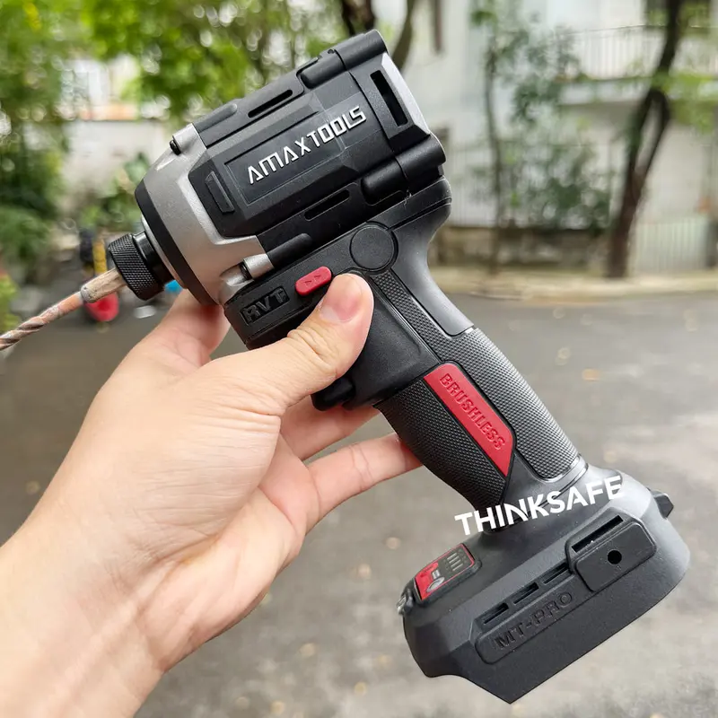 Máy bắn vít pin 21V Amaxtools AV28014SM đầu 1/4 inch, momen xoắn 280Nm Máy siết vít, vặn vít không chổi than - Thinksafe 2