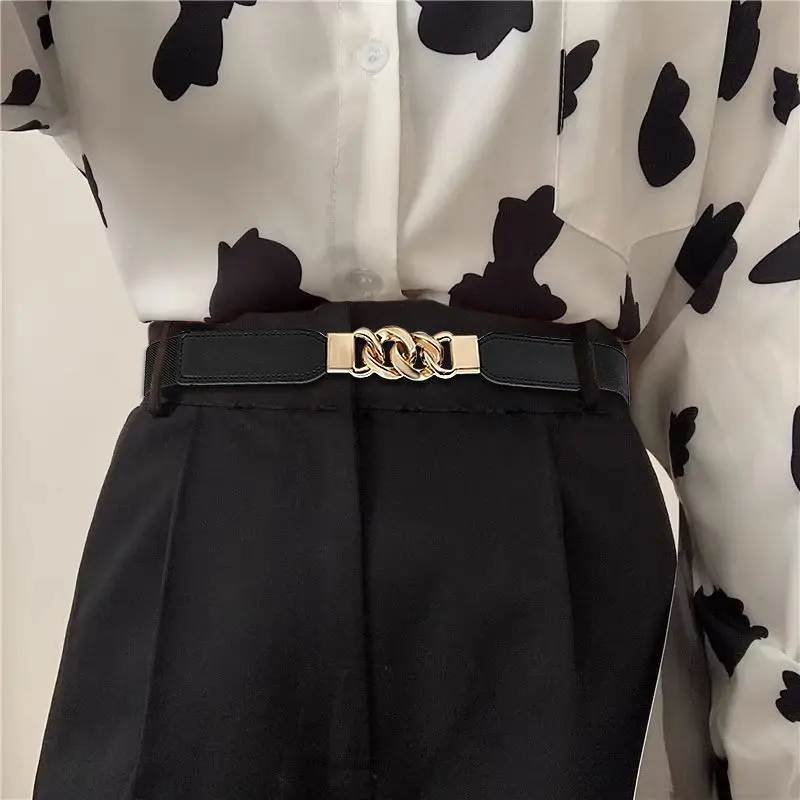 Autumn Winter Suit Belt Elastic Stretch Decorative Belt Dress Coat Versatile Sweater Ins Women