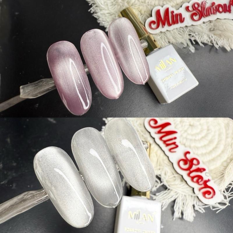 Sơn mắt mèo ánh trăng lẻ hồng, bạc Milan - sơn gel