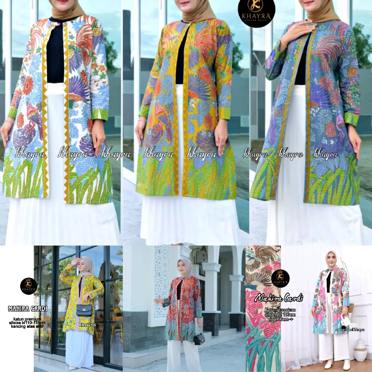 Outer Batik Mahira bahan katun- cardigan batik premium -katun premium