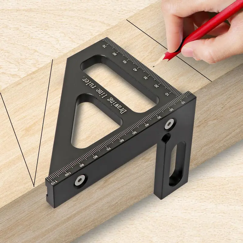 3D Multi-angle Measuring Ruler, Portable Woodworking Square Protractor, Woodworking Triangle Ruler, Hand Measuring Tool for Engineer Carpenter, Valentine's Day Gift 6