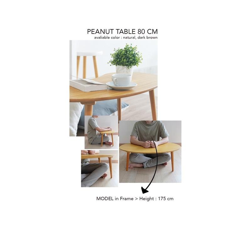 Up Space Peanut Table 80 Cm / Meja Lesehan / Meja Laptop / Meja Serbaguna / Meja Duduk / Meja Anak 1