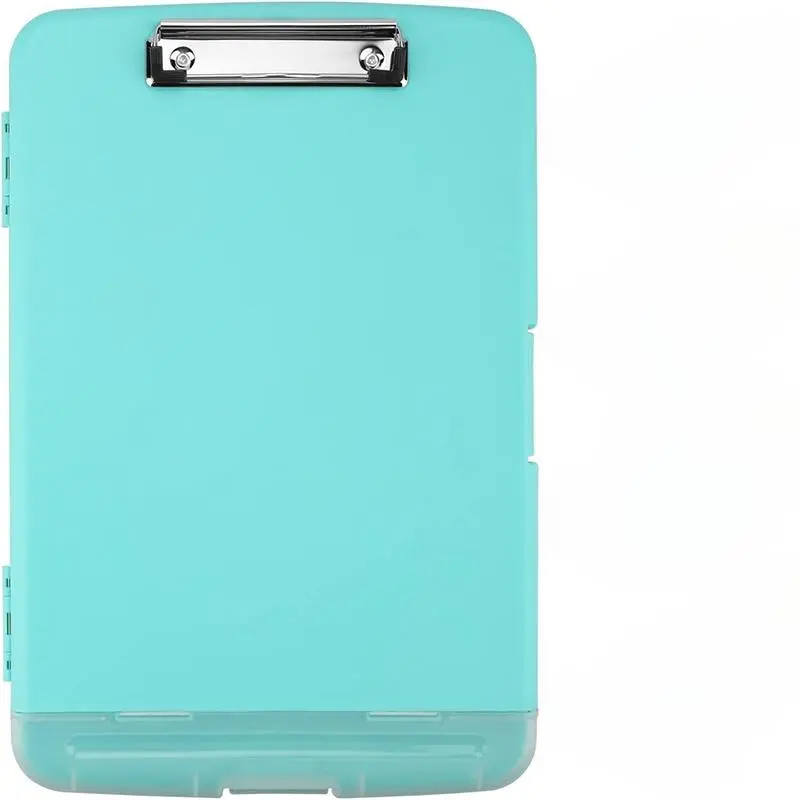 A4 Binder Clipboard with File Box, 1 Count Portable Clipboard with Pen Holder, Storage Clipboard with Profile Clip, Office Supplies
