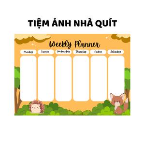 Decal thời khóa biểu dán cute A5 chất giấy decal có thể dán được 2