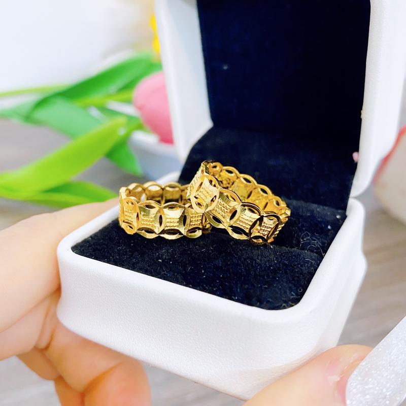 Nhẫn đôi nam nữ bản kim tiền (giá 1 chiếc) Women Đeo Tay Voi