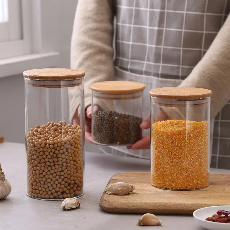 Toples Kaca Penyimpanan Makanan Borosilicate Glass Storage Jar 1250 ml 1