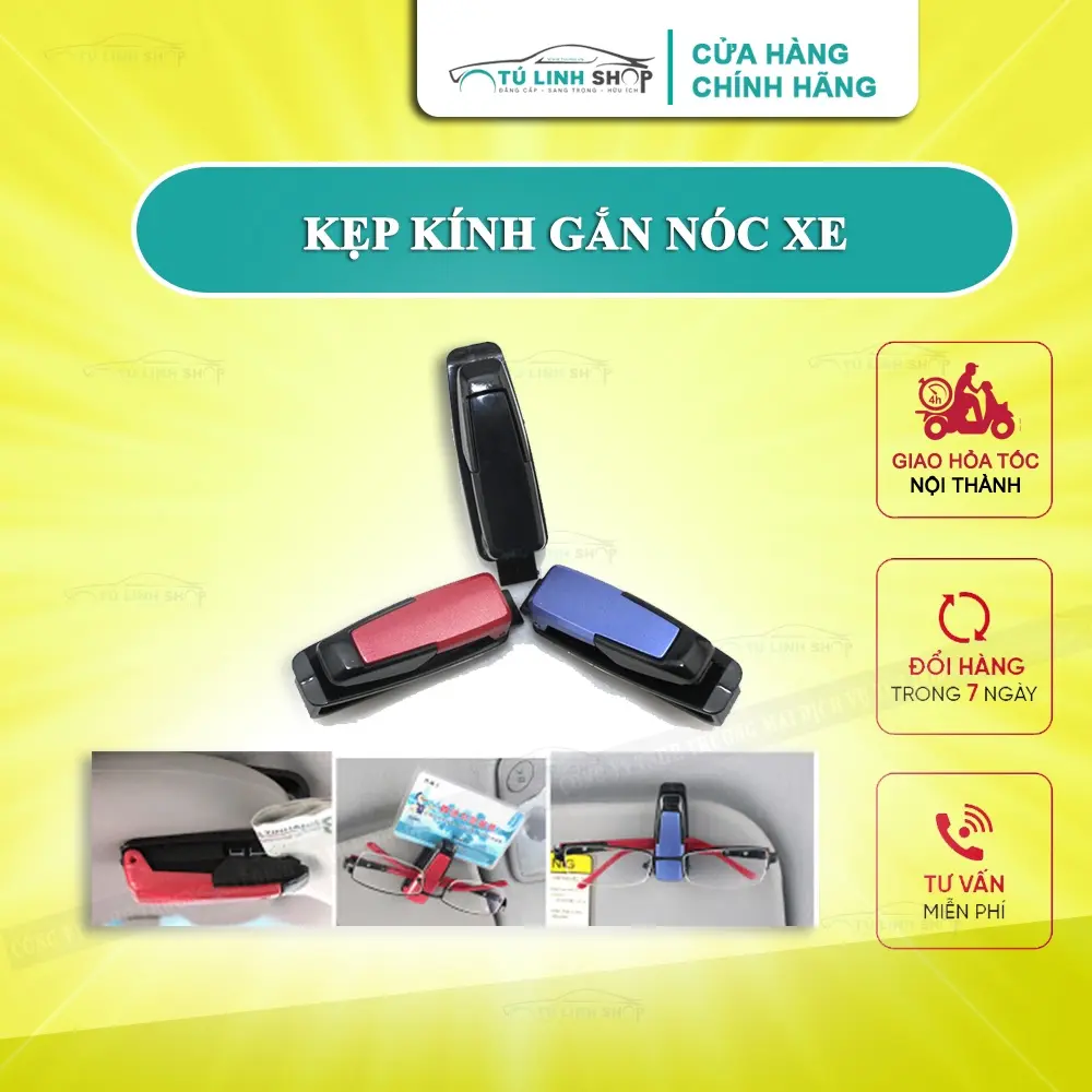 Kẹp cất kính trên ô tô mẫu 2, cất gọn gàng, dễ lấy Phụ tùng xe máy Phụ tùng ô tô SC12151