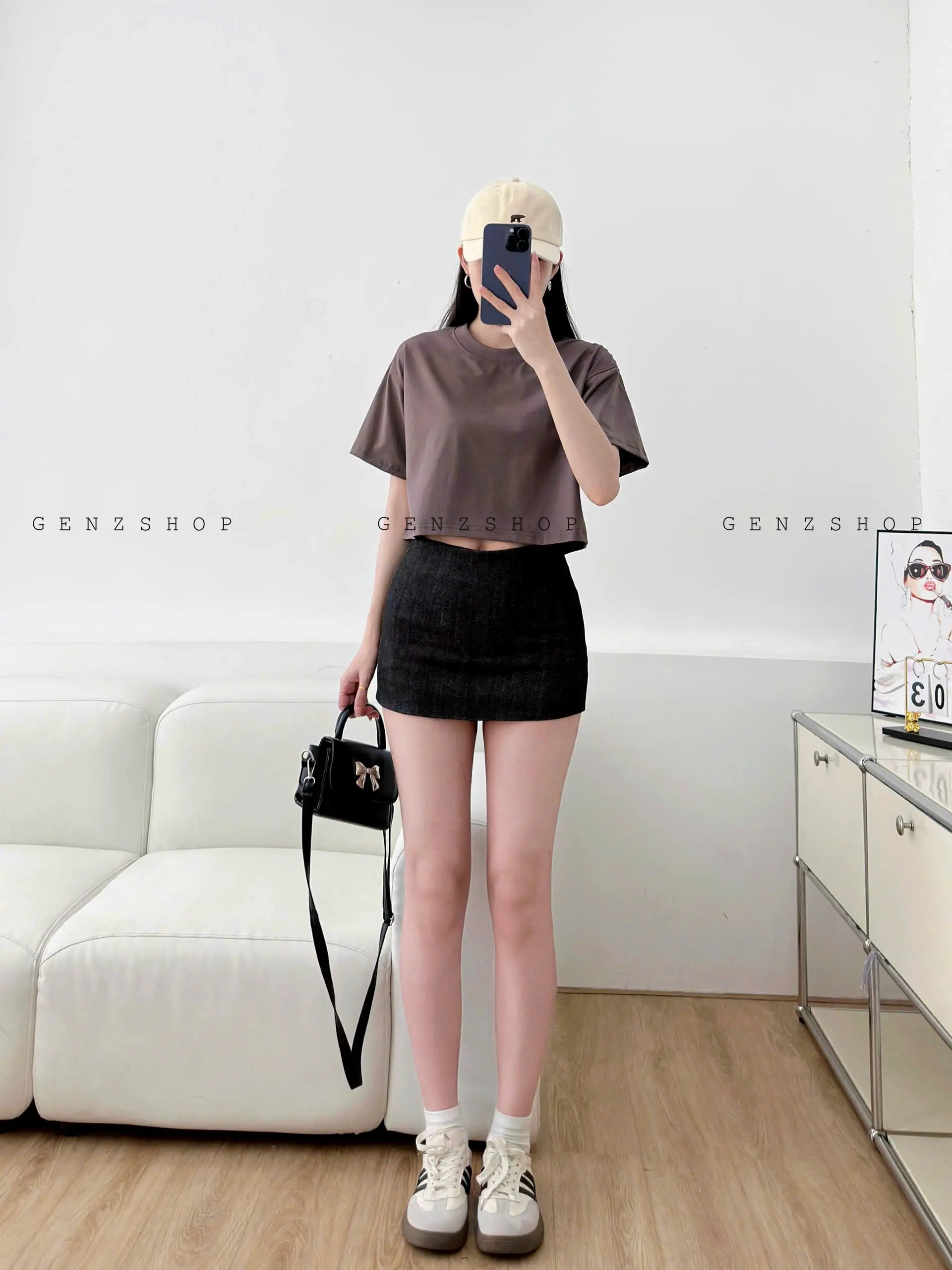 ÁO THUN CROPTOP TRƠN FORM RỘNG TRẺ TRUNG Mùa Hè Nữ  Cổ Tròn | BigBuy360 - bigbuy360.vn