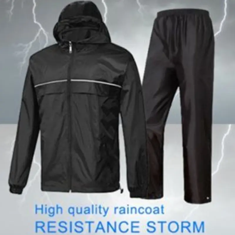 เสื้อกันฝน พรีเมี่ยม ชุดกันฝน กันน้ำ มีแถบสะท้อนแสง เสื้อกันฝนแบบหนา Premium Raincoat Rainsuit  เสื้อฝน