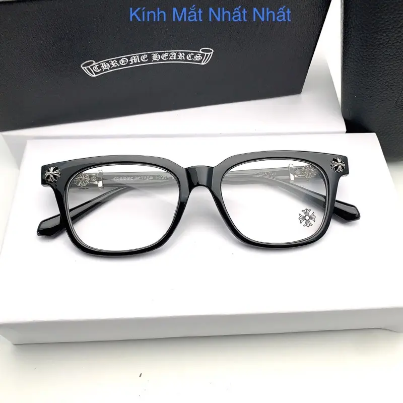Kính Chrome Hearts Cox Ucker Black-Silver bản đẹp tặng kèm hộp khăn