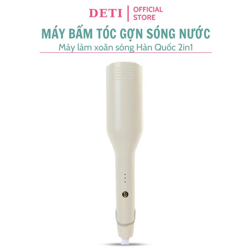 [HIPIE 32 3 SÓNG ] Máy uốn tóc hippie máy bấm tóc gợn sóng uốn sóng nước lượn sóng xoăn Hàn Quốc cao cấp Size 32 DETI