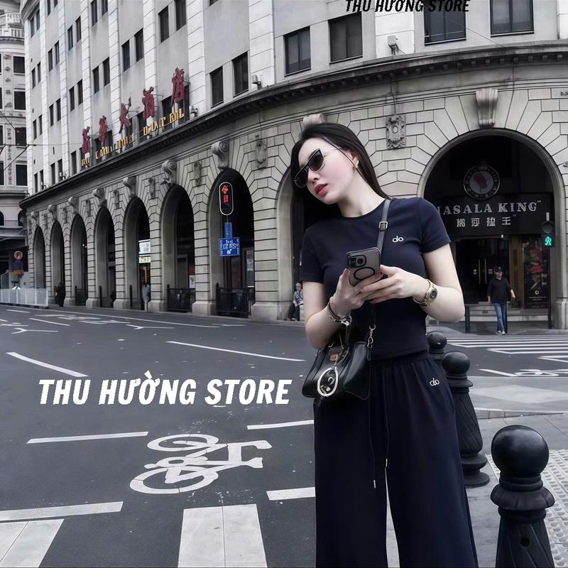 Bộ Áo Cộc Tay Alo Quần Dáng Suông Có Dây Rút 2