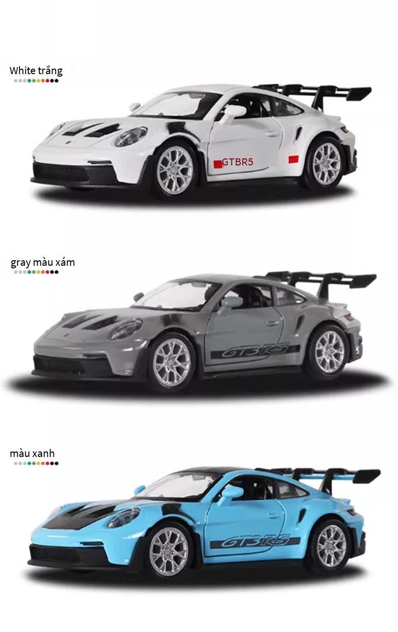 Product Introduction of 1: 36 Porsche 911 992 GT3 RS Đường đua hợp kim Mô hình xe đua Diecast Kim loại Xe thể thao Xe mô hình Bộ sưu tập mô phỏng Quà tặng cho 9