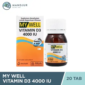 My Well Vitamin D3 4000 IU 20 Tablet - Suplemen Vitamin D3