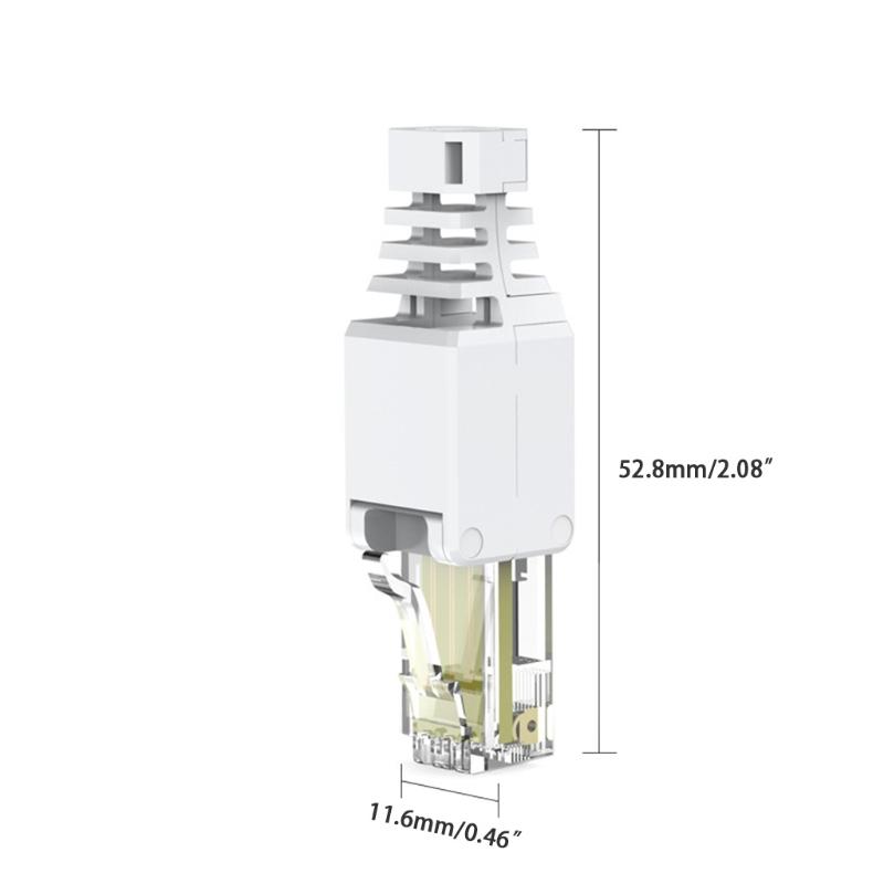 White RJ45 Tool-less Connector No Crimp Connectors Cat6 Connector Cat5e Connectors Cat5 Connectors 5