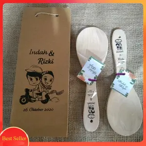 Paket 100pcs Souvenir Centong Kayu Nasi