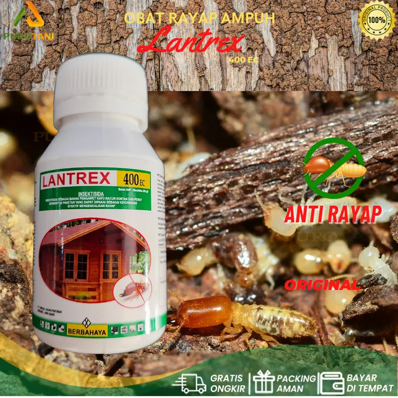Lantrex Obat Rayap Lantrex 100ml & 200 EC 400 EC Anti Rayap Ampuh Basmi Hama Pengawet Kayu Termitisida Konsentrat Tinggi