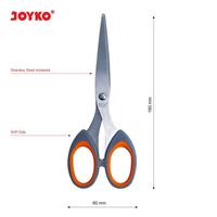 Gambar Joyko Gunting Kertas Besar Gagang Empuk SC-838 SG SC-838SG SOFT GRIP dari CENTRO TRADING Kota Bandung 3 Tokopedia