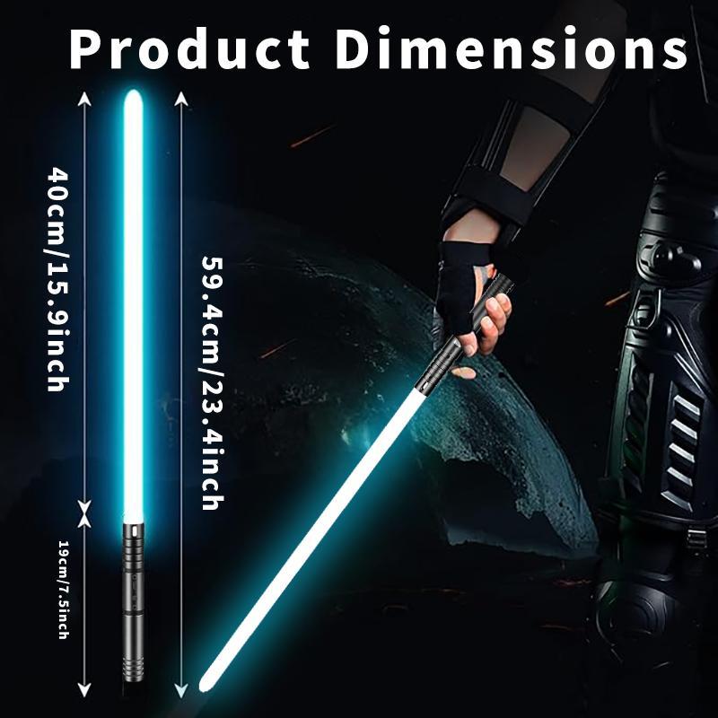 Rechargeable Light Saber, 1 Count/2 Counts Metal Handle Light Saber with 15 Lighting Modes, Cosplay Light Saber for Men & Women, Stocking Fillers Gift 1