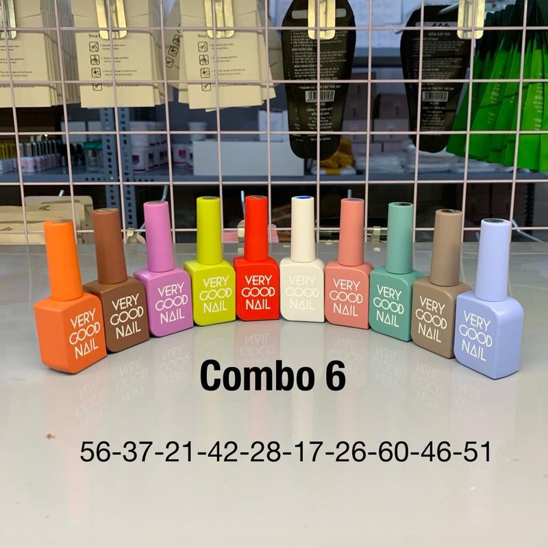 Combo 10 chai sơn Very  Good mix sẵn , mua 2 combo kèm bảng màu nguyên set nail