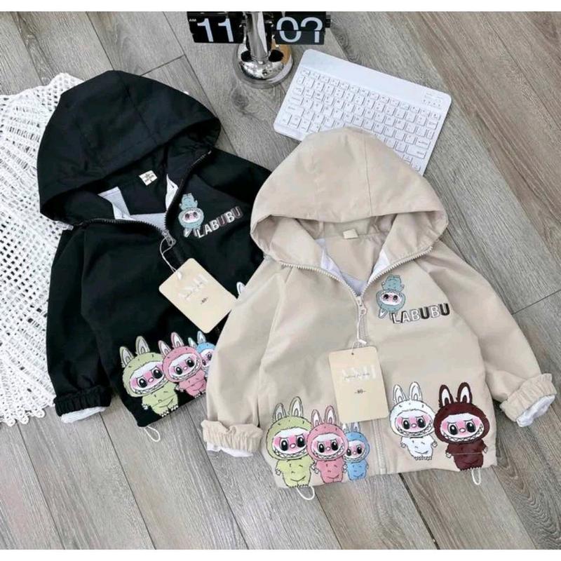 áo khoác gió lót lưới LABUBU cho cả bé trai và bé gái từ 9_20kg bososinh