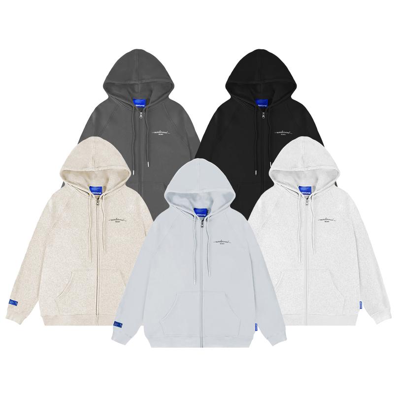 Áo Khoác Hoodie Dây Kéo Nocturnal Nỉ Thêu Local Brand Unisex Nam Nữ