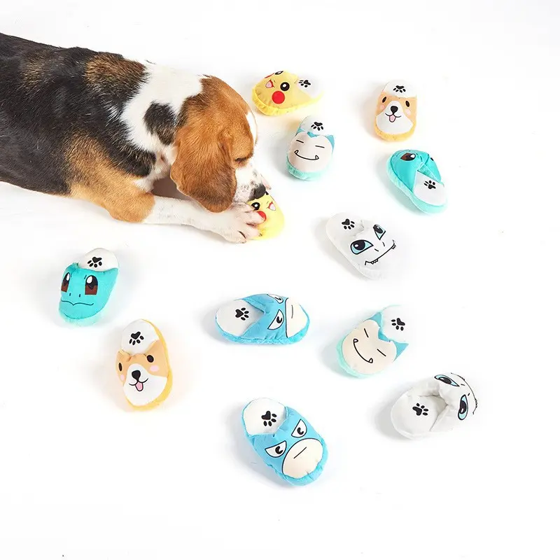 Dog toys/Physics speaking dog toys/Slippers leaking food toys/Cartoon teeth grinding and bite resistant dog toys/Hidden food toys/Pet toys