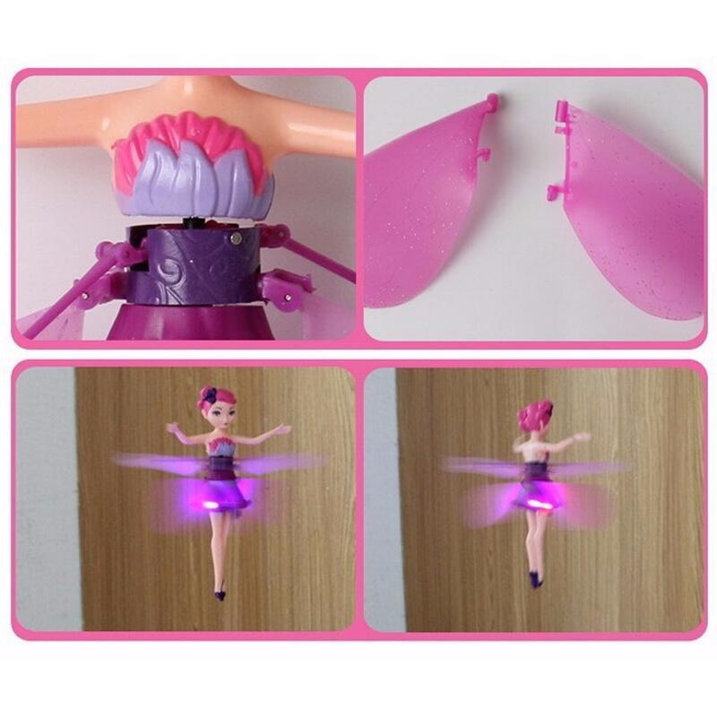 Product Introduction of Induction Fairy Flying Toys ,Kids Mini RC Drone Princess Doll Toy Girl Creative Birthday Gift kobe  bryant  helicopter  toy 22