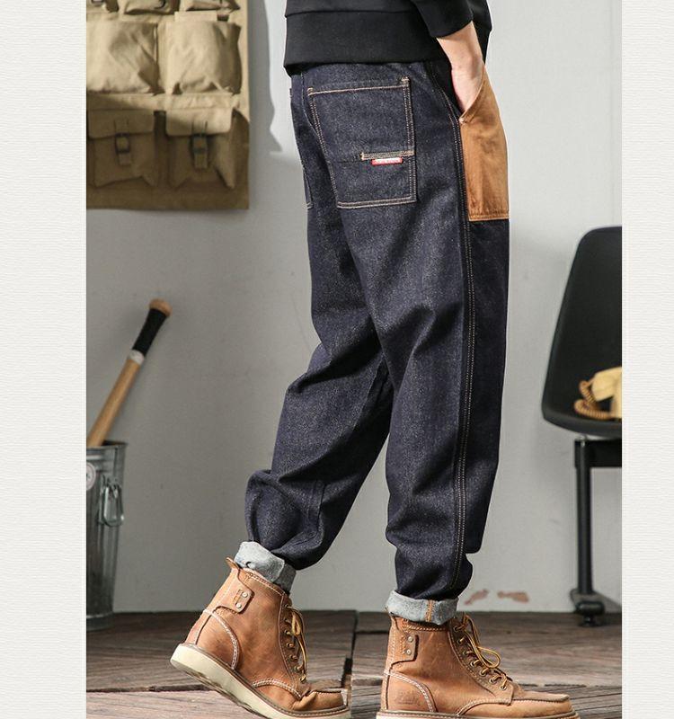 Product Introduction of Design Sense Special-Interest Fashion Brand American Heavy Jeans Men's 2023 New Loose Straight plus Size Men's Fashionable Trousers 13