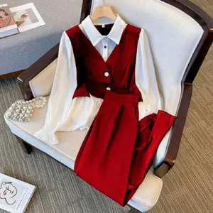 Stelan Omie / Stelan Wanita Dewasa Viral Kekinian / Stelan Mewah Simple / Baju Wanita Cantik Trend Terbaru / Pakaian Wanita Modern [MC] atasan celana Kancing Karet Setelan  Casual