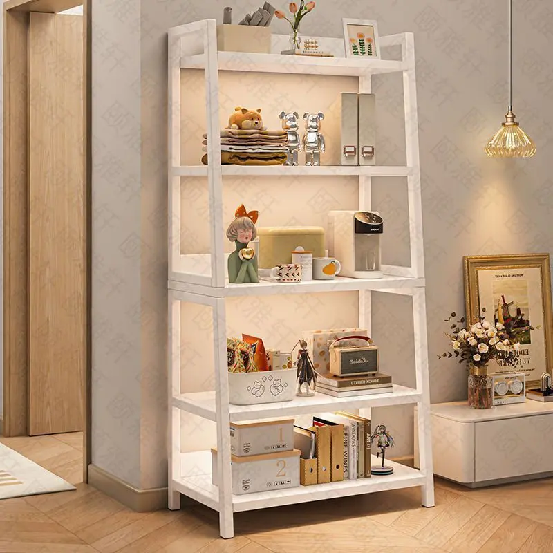 Kệ Sách Sàn, Vật Dụng Gia Đình, Chất Liệu Sắt Đơn Giản, Nhiều Tầng, Lưu Trữ Trưng Bày, Kệ Hình Thang, Thích Hợp Cho Phòng Khách Và Phòng Ngủ, Lưu Trữ 1
