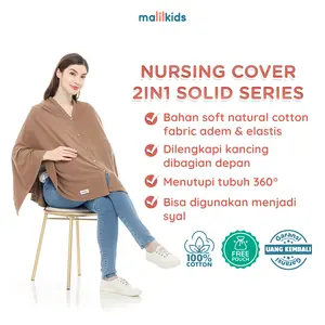 Malilkids Nursing Cover 2in1 Solid Series
