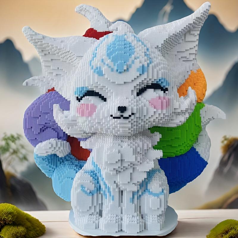 Colorful Nine-Tailed Fox Building Blocks Set - Large DIY Model - TikTok ...