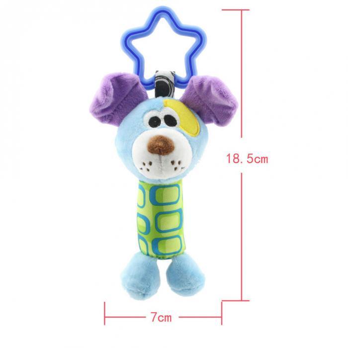 Product Introduction of Newborn Baby Plush Stroller Toys Baby Cartoon Animal Hanging Bell Educational Baby Toys 0-12 Months 8