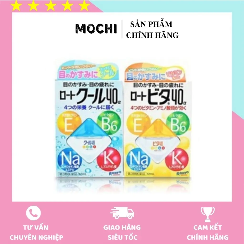Nhỏ Mắt RO HTO VITA 40 - 12ml Nhật Bản - Bổ Sung Vitamin cho mắt