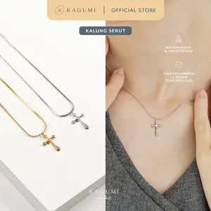 KAGUMI Everlast - Gracie Cross Necklace | Kalung Serut Salib Titanium Wanita