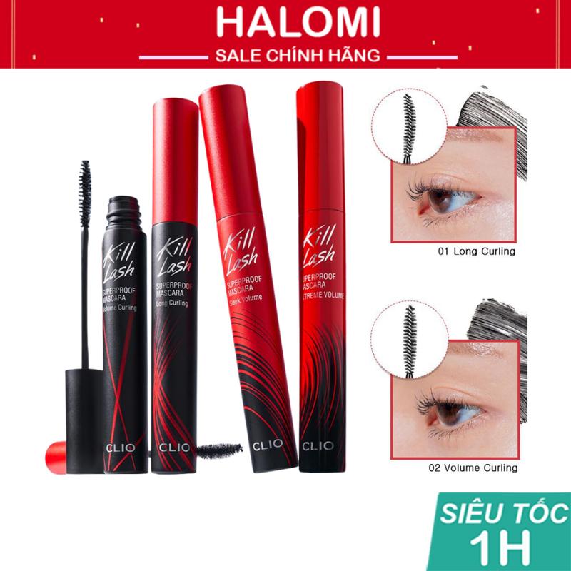 Mascara Clio Kill Lash Superproof chuốt mi chống nước giữ cong dài và dày mi chuyên cho makeup 7g
