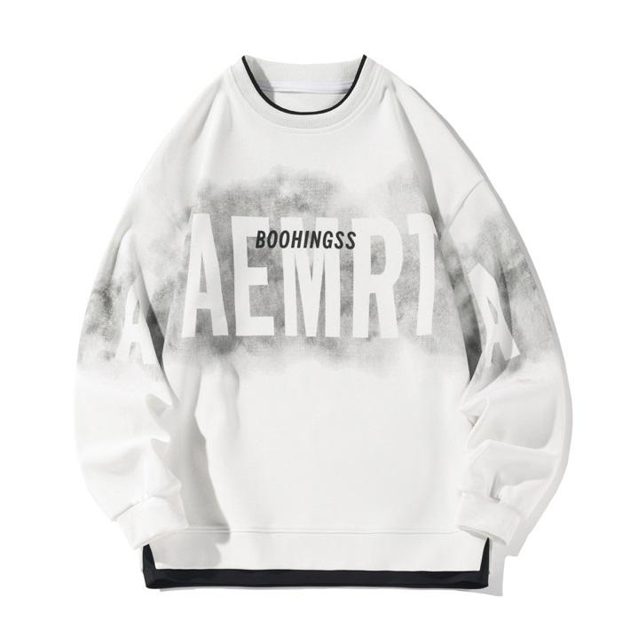 Áo Sweater nam nữ dài tay vải nỉ cao cấp, áo dài tay sweater màu trắng đen basic AD07 MINHTORE66 3